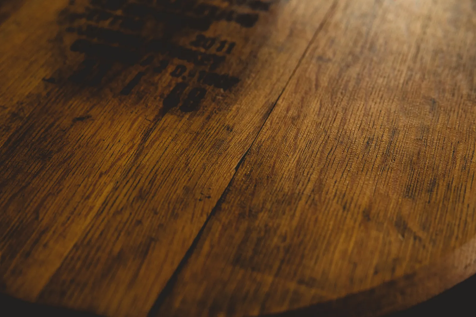 Close view of a warm brown wooden surface